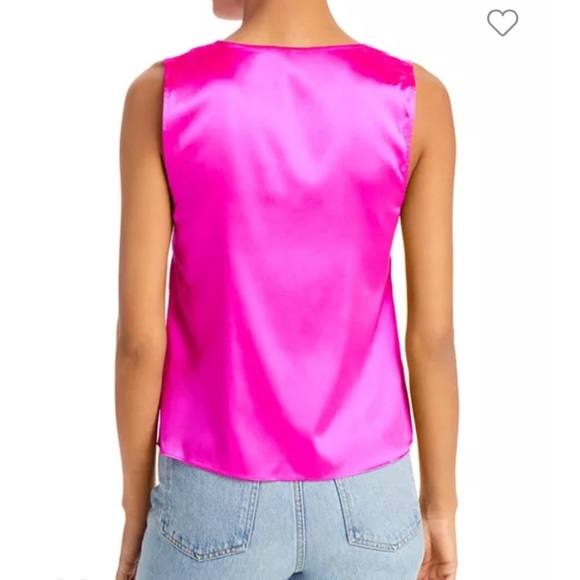 NWT! Generation Love "Aida" Lace Silk Tank hot pink & black XXS Sexy Romantic - Picture 3 of 13